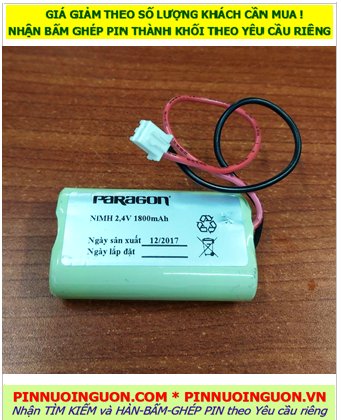 Pin đèn Exit thoát hiểm Paragon 2.4v-AA1800mAh, Pin đèn sự cố khẩn cấp Paragon 2.4v-AA1800mAh |CÒN HÀNG